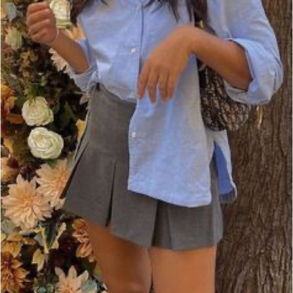 LAST ONE! BLOGGER'S FAVE! Famous Zara Box Pleat Skort Gray NWT - Picture 10 of 15